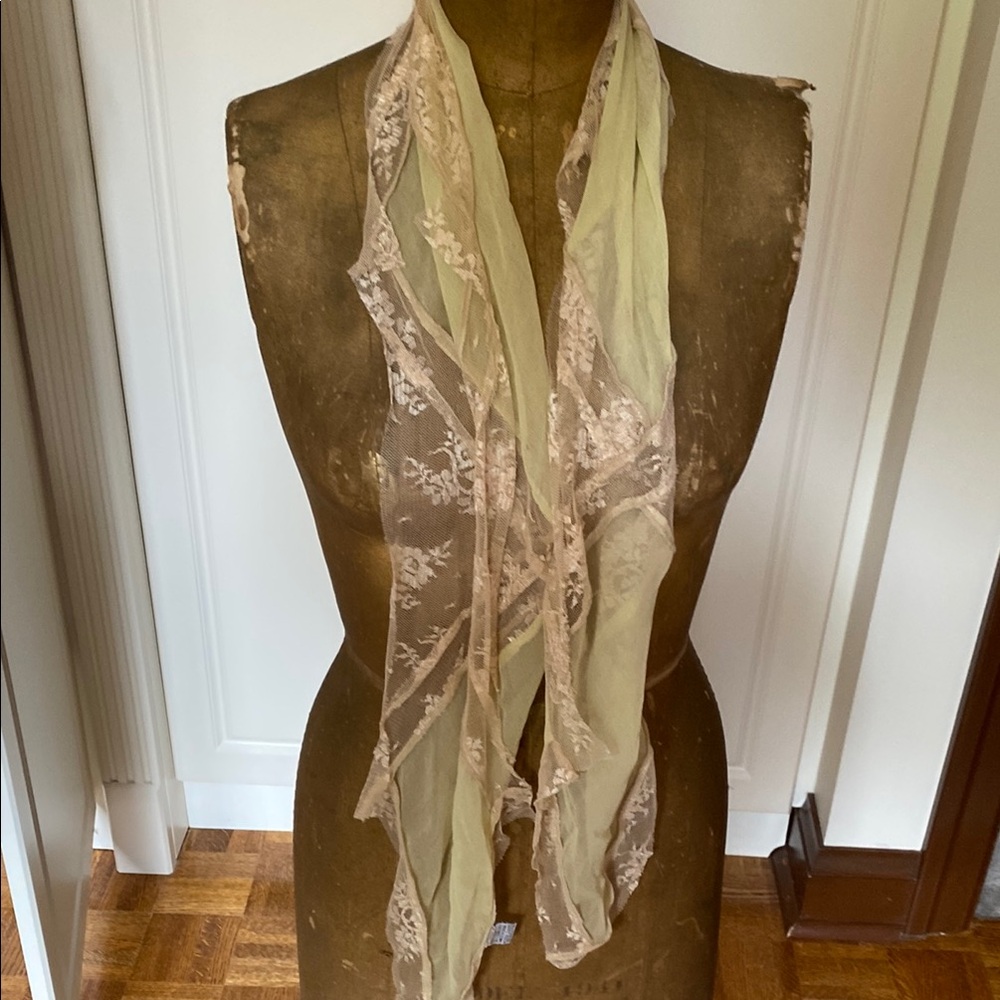 Elegant Lace Scarf designed by Elizabeth Gillett.